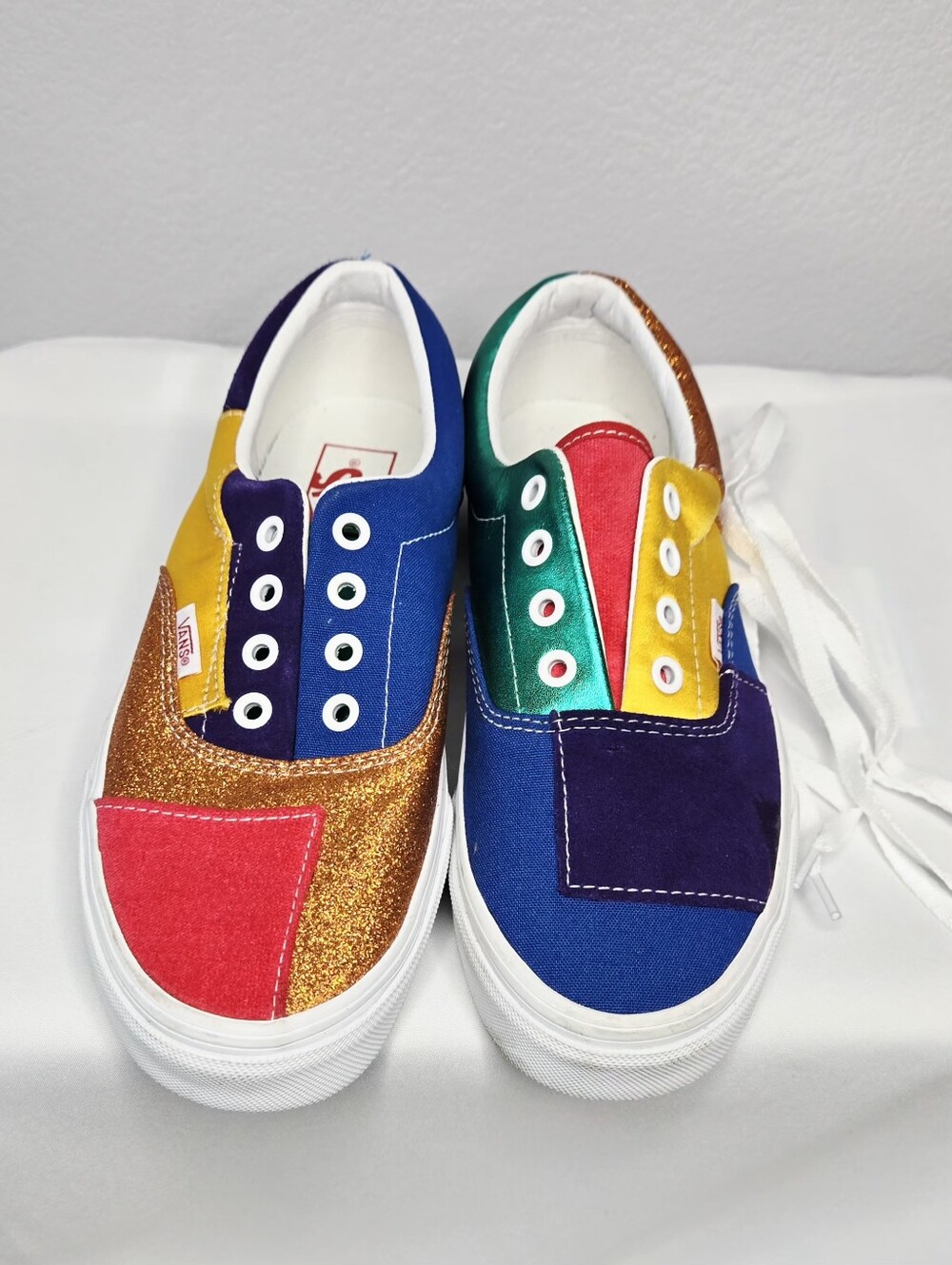Vans Era Pride Patchwork Sneakers Women's 7.5 Men's 6 Rainbow Low Top - Picture 2 of 7